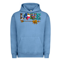 Pigment Pebble Blue love texas serape cowhide cactus and sunflowers Urban Hoodie - Artiststas