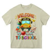 Mossy welcome back to school with school bus Heavy Core Tee - NancyCooperArtShop
