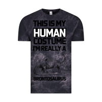 Cloud Black This Is My Human Costume Im Really A Brachiosaurus Vintage Tee - Bettercallsaul