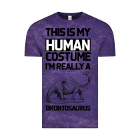 Cloud Purple This Is My Human Costume Im Really A Brachiosaurus Vintage Tee - Bettercallsaul
