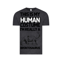 Vintage Black This Is My Human Costume Im Really A Brachiosaurus Vintage Tee - Bettercallsaul