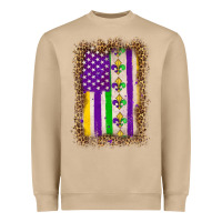 Mushroom mardi gras usa flag leopard Heavyweight Sweatshirt - OliviaCreatesArt