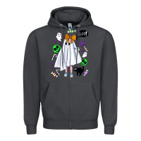Smoke cute ghost halloween Zipper Hoodie - BundleAndBundleShop