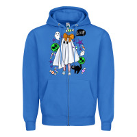 True Royal cute ghost halloween Zipper Hoodie - BundleAndBundleShop