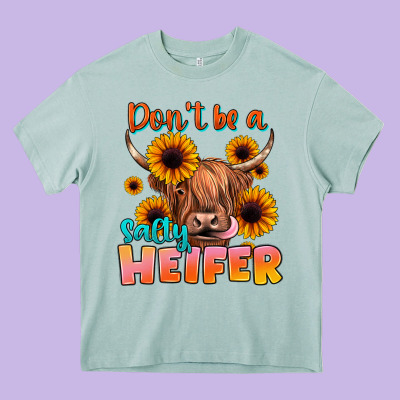 Dont Be A Salty Heifer Heavy Core Tee Designed By Jahusdesignshop