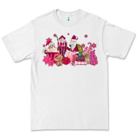White pink santa coffee Premium Tee - MaliasSmallBusiness