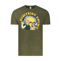 Vintage Olive everybody knows the moons made of cheese! Vintage Tee - trangStudio