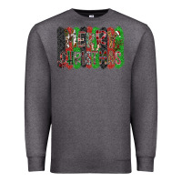 Charcoal Heather Merry Christmas Premium Sweatshirt - CowhideDigitalArt