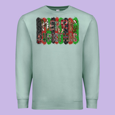 Merry Christmas Premium Sweatshirt Designed By Cowhidedigitalart