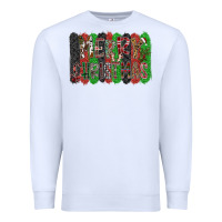 White Merry Christmas Premium Sweatshirt - CowhideDigitalArt
