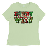 Matcha Howdy Christmas y'all Ladies Tee - NancyCooperArtShop