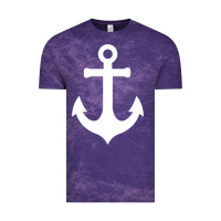 Cloud Purple Boat Anchor for Women n Girls Summer Vintage Tee - trangStudio