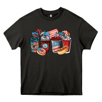 Asphalt 4th of july coffee cups Heavy Core Tee - NancyCooperArtShop