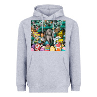 Heather Grey easter Heavyweight Hoodie - CowhideDigitalArt