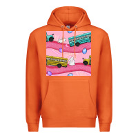 Carrot Easter School Bus Seamless Pattern Premium Hoodie - BundleAndBundleShop