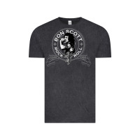 Vintage Black Bon Scott Rock n' Roll Lion Shield Vintage Tee - trangStudio