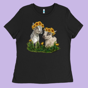 Baby Goats Ladies Tee Designed By Ranaportraitstore