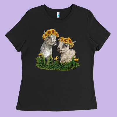 Baby Goats Ladies Tee Designed By Ranaportraitstore