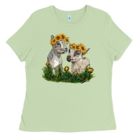 Matcha baby goats Ladies Tee - RanaPortraitStore