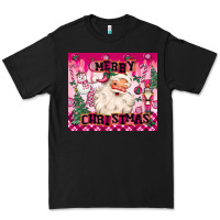 Black merry pink christmas santa Premium Tee - MaliasSmallBusiness