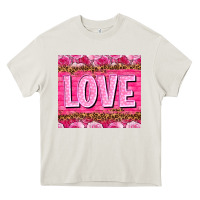 Cream love valentines day Heavy Core Tee - NancyCooperArtShop