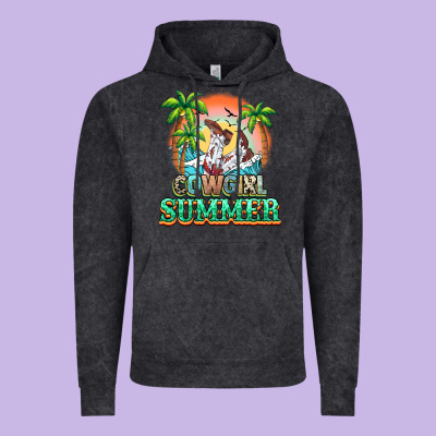 Cowgirl Summer Vintage Hoodie Designed By Nancycooperartshop