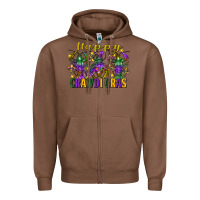Chestnut happy crawdi gras mardi gras crawfish Zipper Hoodie - FaDigitalArtStudio