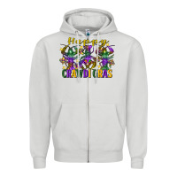 Dove Grey happy crawdi gras mardi gras crawfish Zipper Hoodie - FaDigitalArtStudio