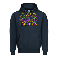 Navy happy crawdi gras mardi gras crawfish Zipper Hoodie - FaDigitalArtStudio