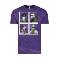 Cloud Purple Ninja Artists Leonardo Donatello Raphael Michelangelo Parody Renaissan Vintage Tee - trangStudio