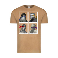 Vintage Camel Ninja Artists Leonardo Donatello Raphael Michelangelo Parody Renaissan Vintage Tee - trangStudio