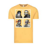 Vintage Mustard Ninja Artists Leonardo Donatello Raphael Michelangelo Parody Renaissan Vintage Tee - trangStudio