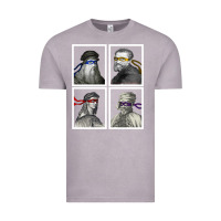 Vintage Zinc Ninja Artists Leonardo Donatello Raphael Michelangelo Parody Renaissan Vintage Tee - trangStudio