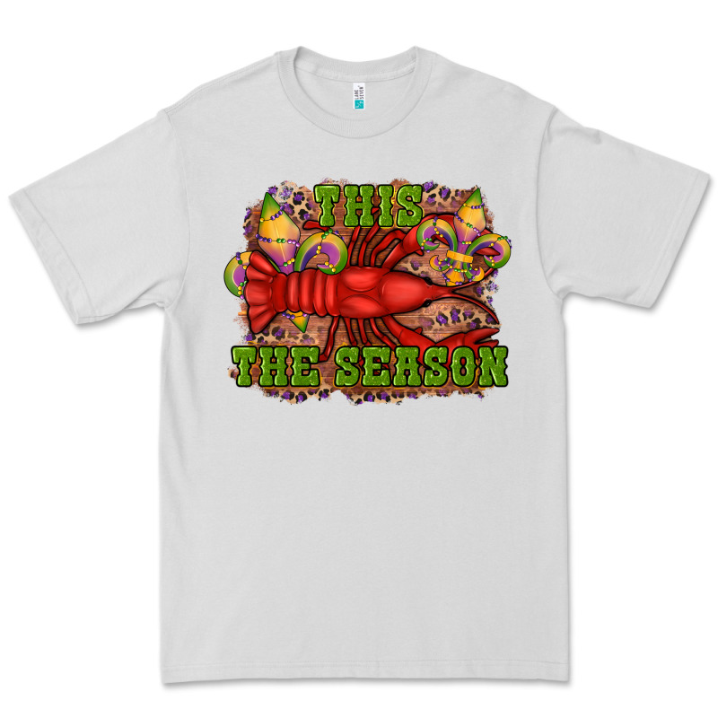 Mardi Gras This The Season Crawfish Fleur De Lis Premium Tee by RanaPortraitStore | Teevron