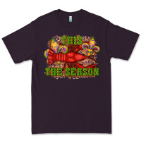 Plum mardi gras this the season crawfish fleur de lis Premium Tee - RanaPortraitStore