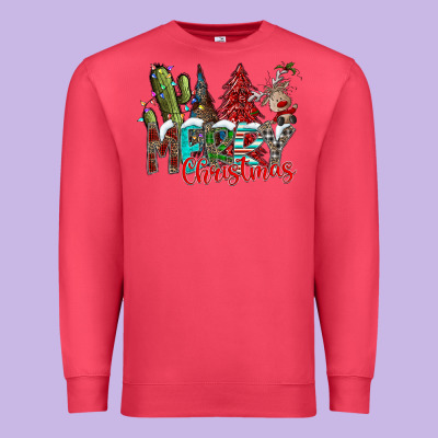 Merry Christmas Premium Sweatshirt Designed By Cowhidedigitalart
