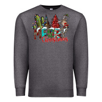 Charcoal Heather Merry Christmas Premium Sweatshirt - CowhideDigitalArt