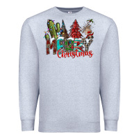 Heather Grey Merry Christmas Premium Sweatshirt - CowhideDigitalArt