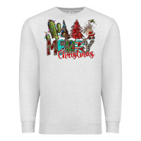 Oatmeal Heather Merry Christmas Premium Sweatshirt - CowhideDigitalArt