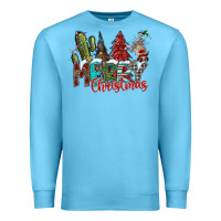 Ocean Blue Merry Christmas Premium Sweatshirt - CowhideDigitalArt
