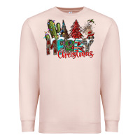 Pale Pink Merry Christmas Premium Sweatshirt - CowhideDigitalArt