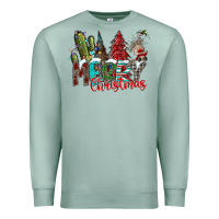 Seafoam Merry Christmas Premium Sweatshirt - CowhideDigitalArt