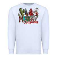 White Merry Christmas Premium Sweatshirt - CowhideDigitalArt