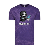 Cloud Purple killin' it shirt funny grim reaper halloween sarcasm Vintage Tee - trangStudio