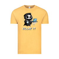 Vintage Mustard killin' it shirt funny grim reaper halloween sarcasm Vintage Tee - trangStudio