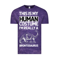 Cloud Purple This Is My Human Costume Im Really A Brachiosaurus Vintage Tee - Bettercallsaul