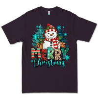 Plum merry christmas snowman Premium Tee - MaliasSmallBusiness