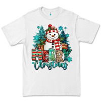 White merry christmas snowman Premium Tee - MaliasSmallBusiness