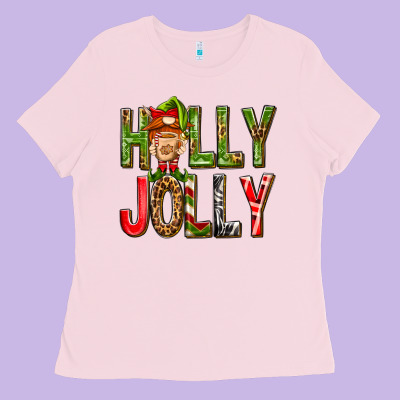 Holly Jolly Elf Gnome Ladies Tee Designed By Nancycooperartshop