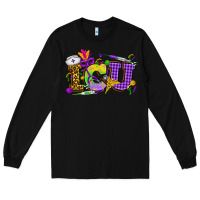 Black Mardi Gras ICU Nurse Long Sleeve Tee - HowdyJamesFarm